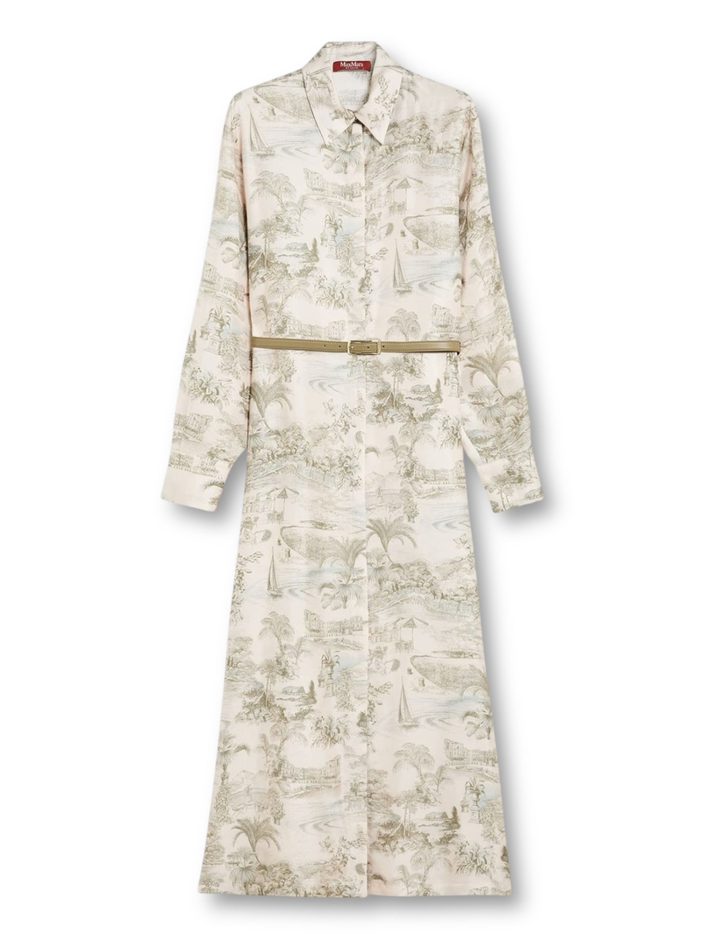 MAXMARA STUDIO
Printed silk shirt dress