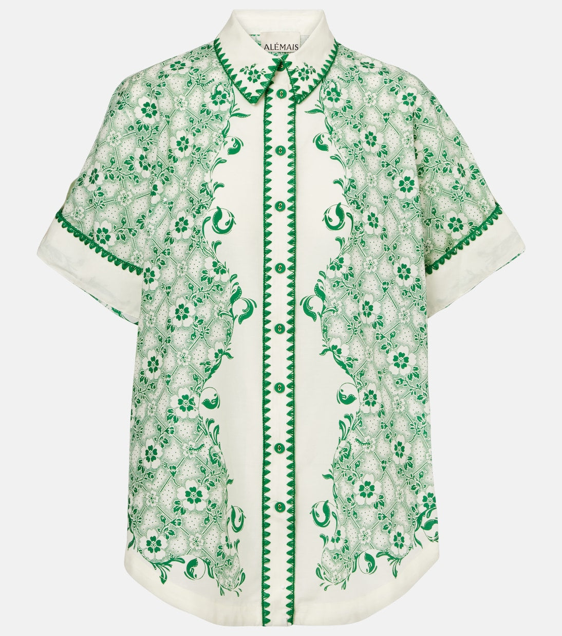 00102 ALÉMAIS
Olive Printed Shirt & Miniskirt Set