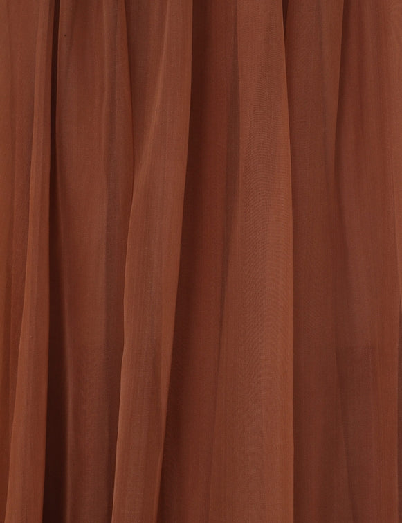 ZIMMERMANN Natura Gathered Skirt in Toffee