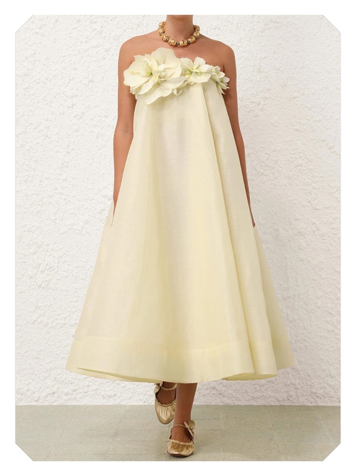 006 ZIMMERMANN Harmony Strapless Midi Dress