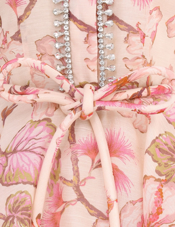 ZIMMERMANN Matchmaker Flip Dress in Coral Hibiscus