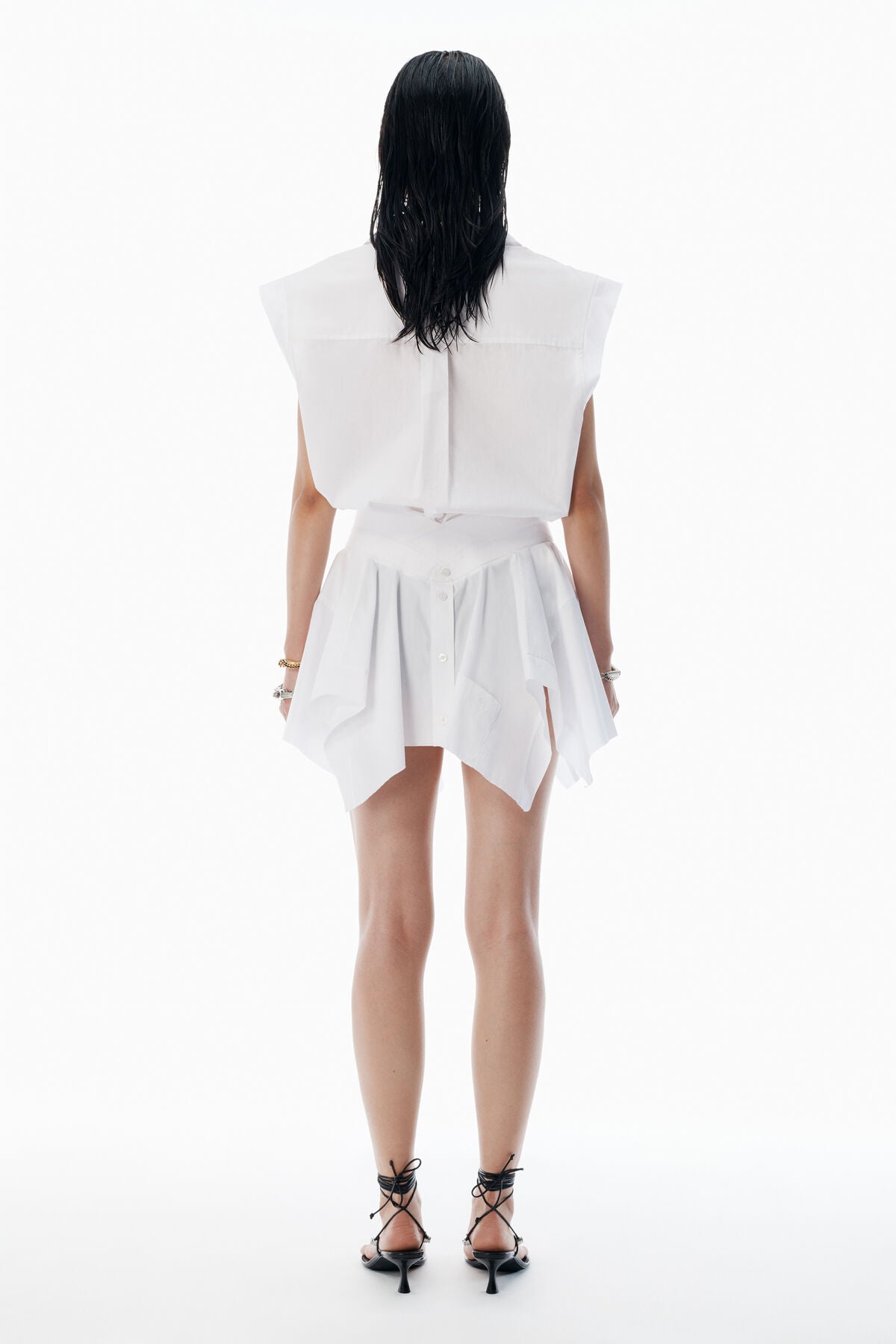 ALEXANDER WANG
White Pre-Styled Cotton Shirtdress
