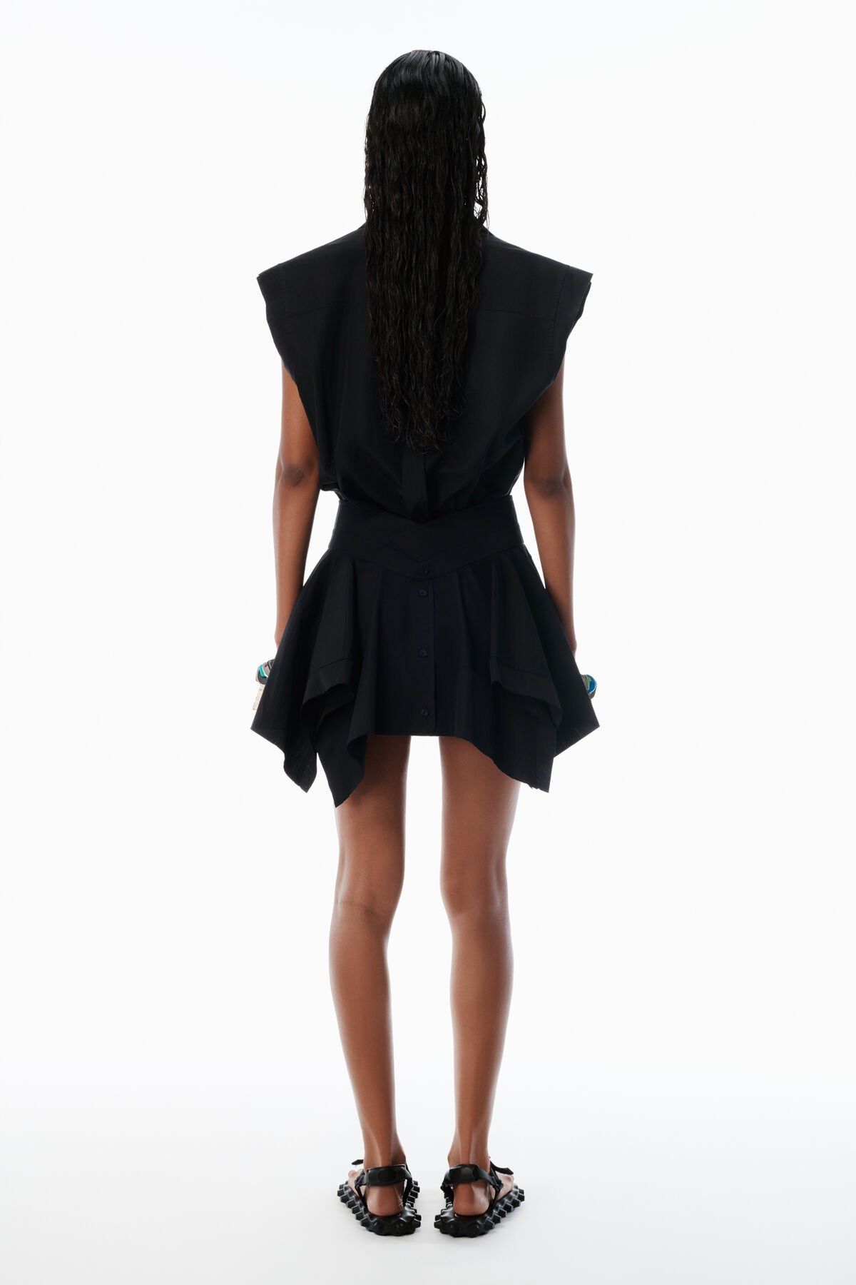 ALEXANDER WANG
Black Pre-Styled Cotton Shirtdress