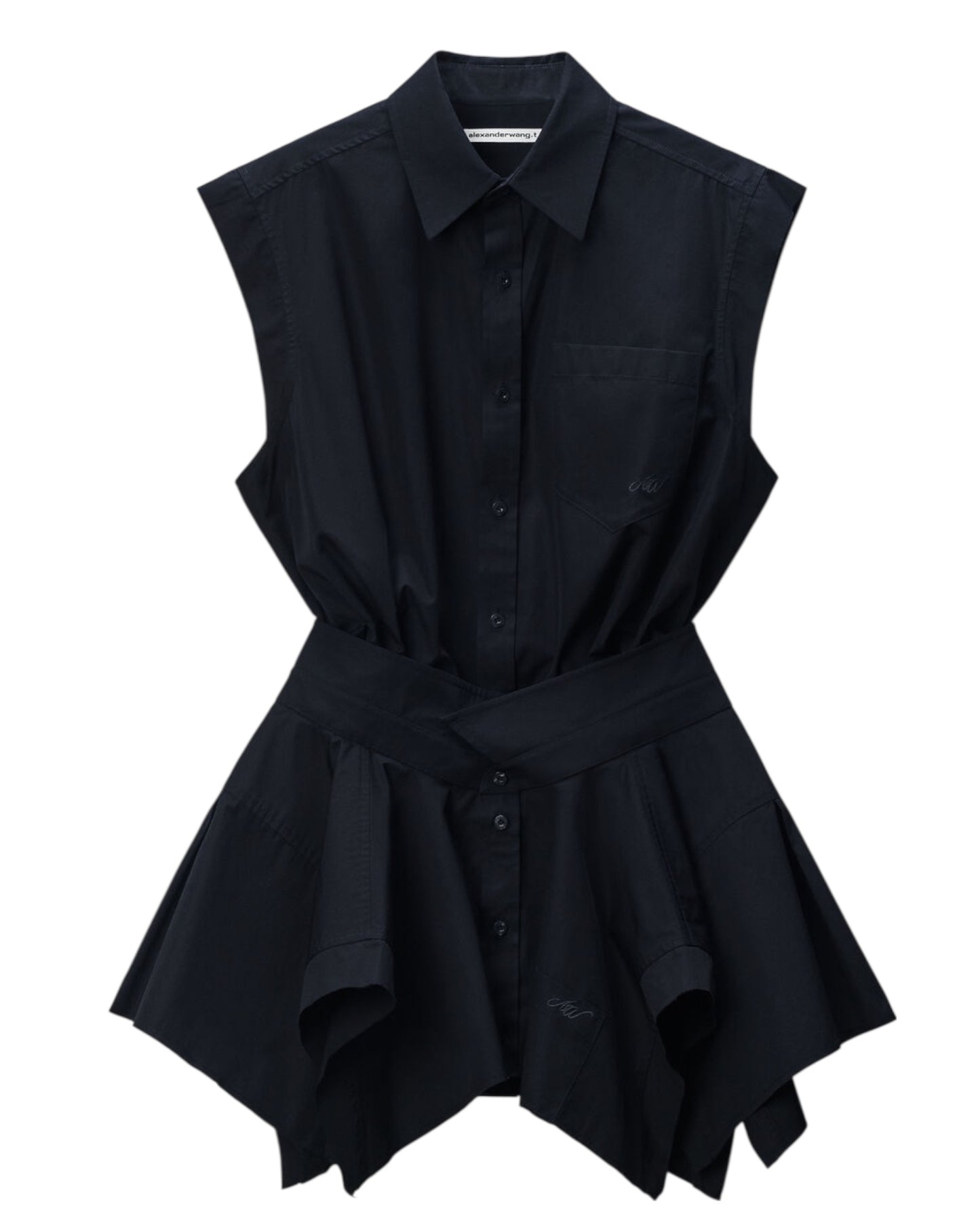 ALEXANDER WANG
Black Pre-Styled Cotton Shirtdress