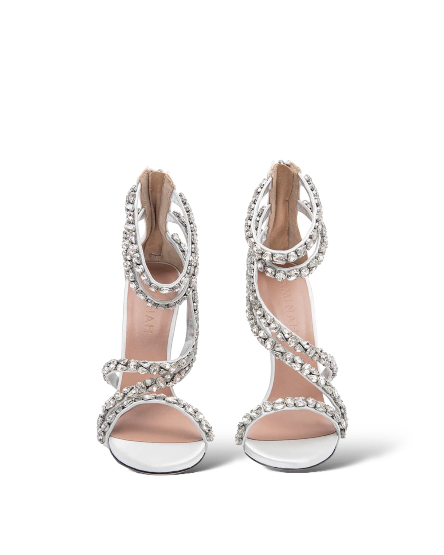 AMINAH ABDUL JILLIL SOLEIL SANDAL WHITE