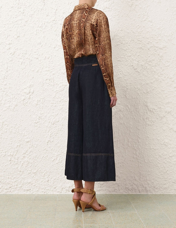 ZIMMERMANN Denim Culotte – Night Sky