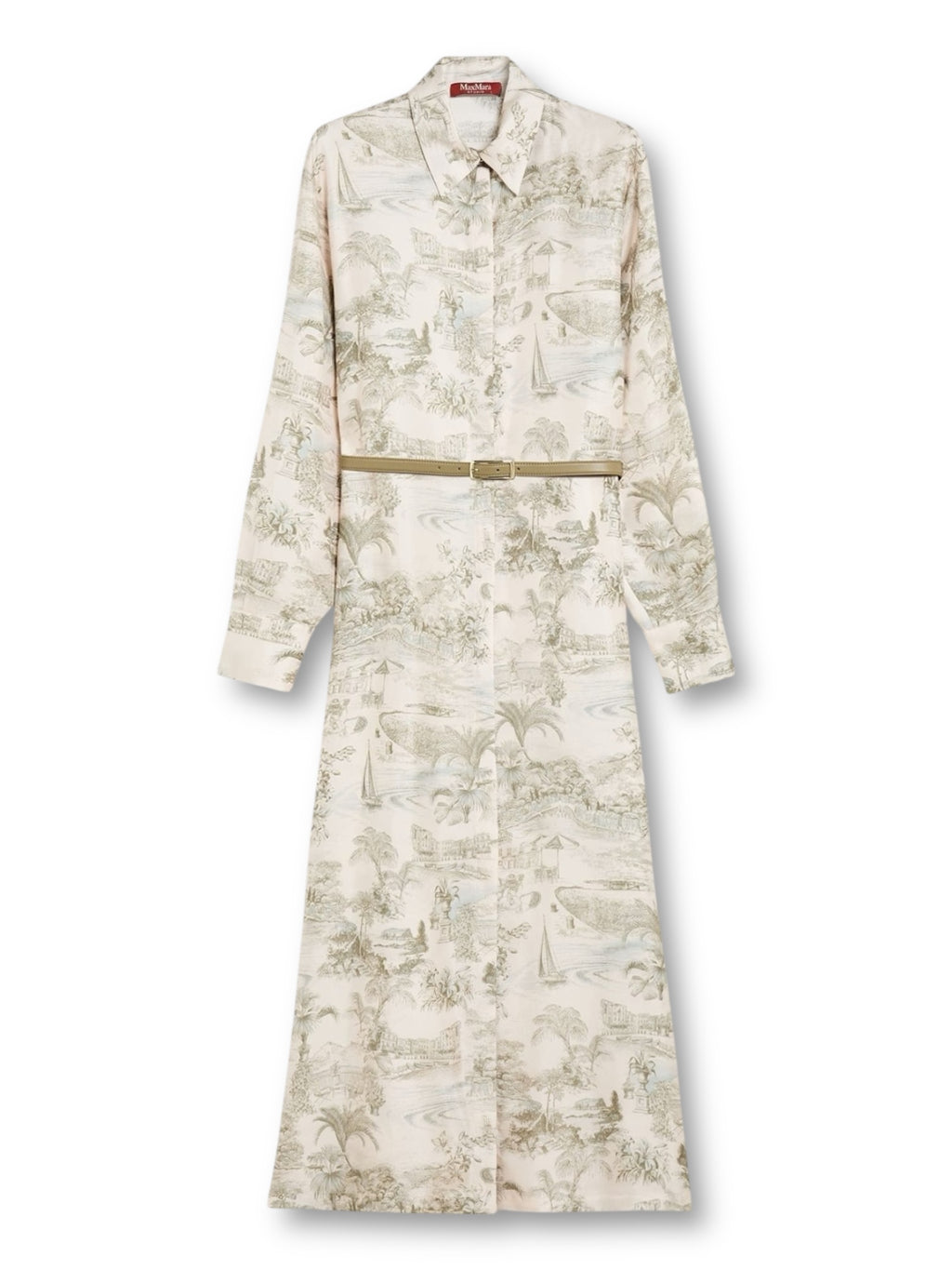 MAXMARA STUDIO
Printed silk shirt dress