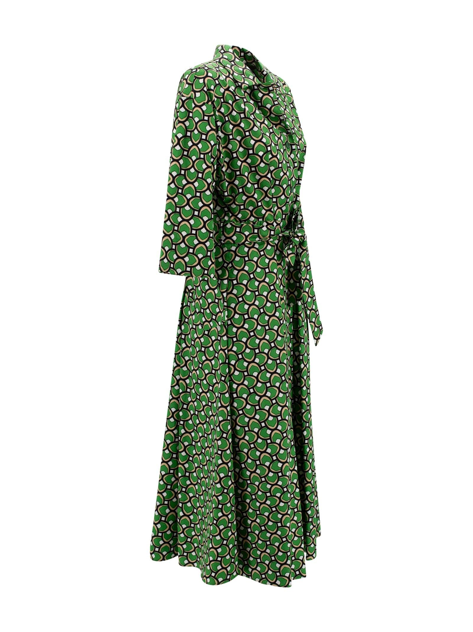 MAXMARA Weekend 
Varenna Cotton Shirt Dress
Green