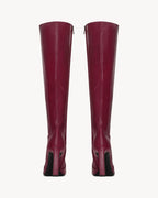 SAINT LAURENT Françoise Boots in Smooth Leather – Bordeaux