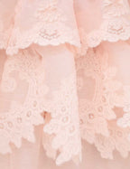 ZIMMERMANN
Crush Tiered Lace Maxi Dress – Pale Pink