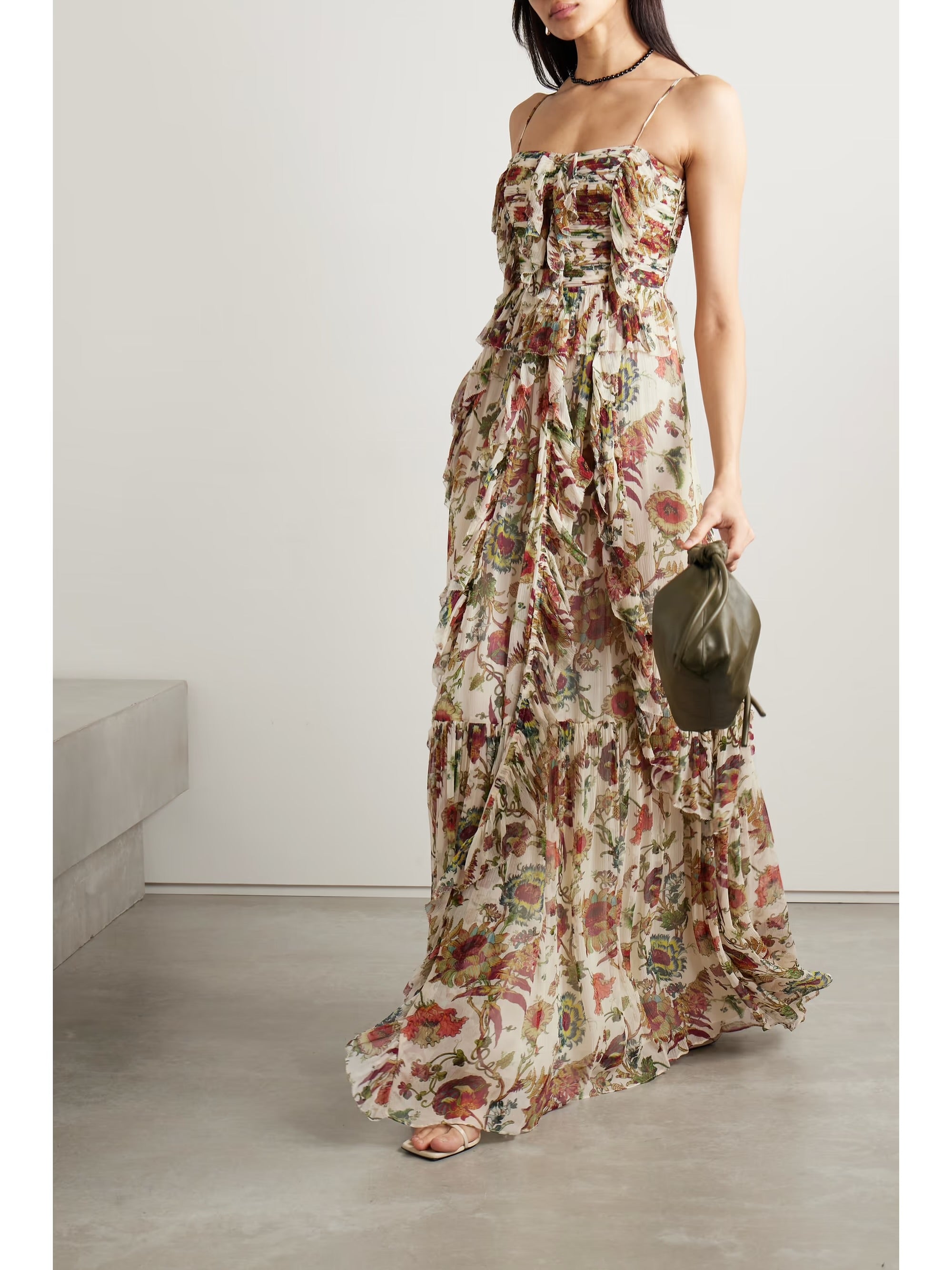 01 ULLA JOHNSON



Colette Ruffled Floral- print silk - maxi dress