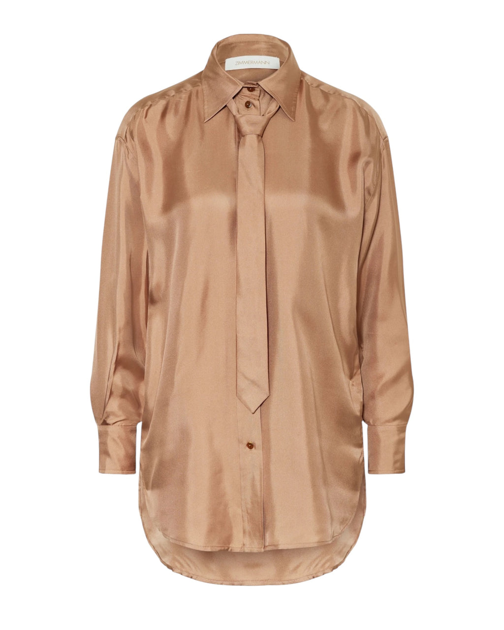 ZIMMERMANN Relaxed Tie Shirt – Biscuit