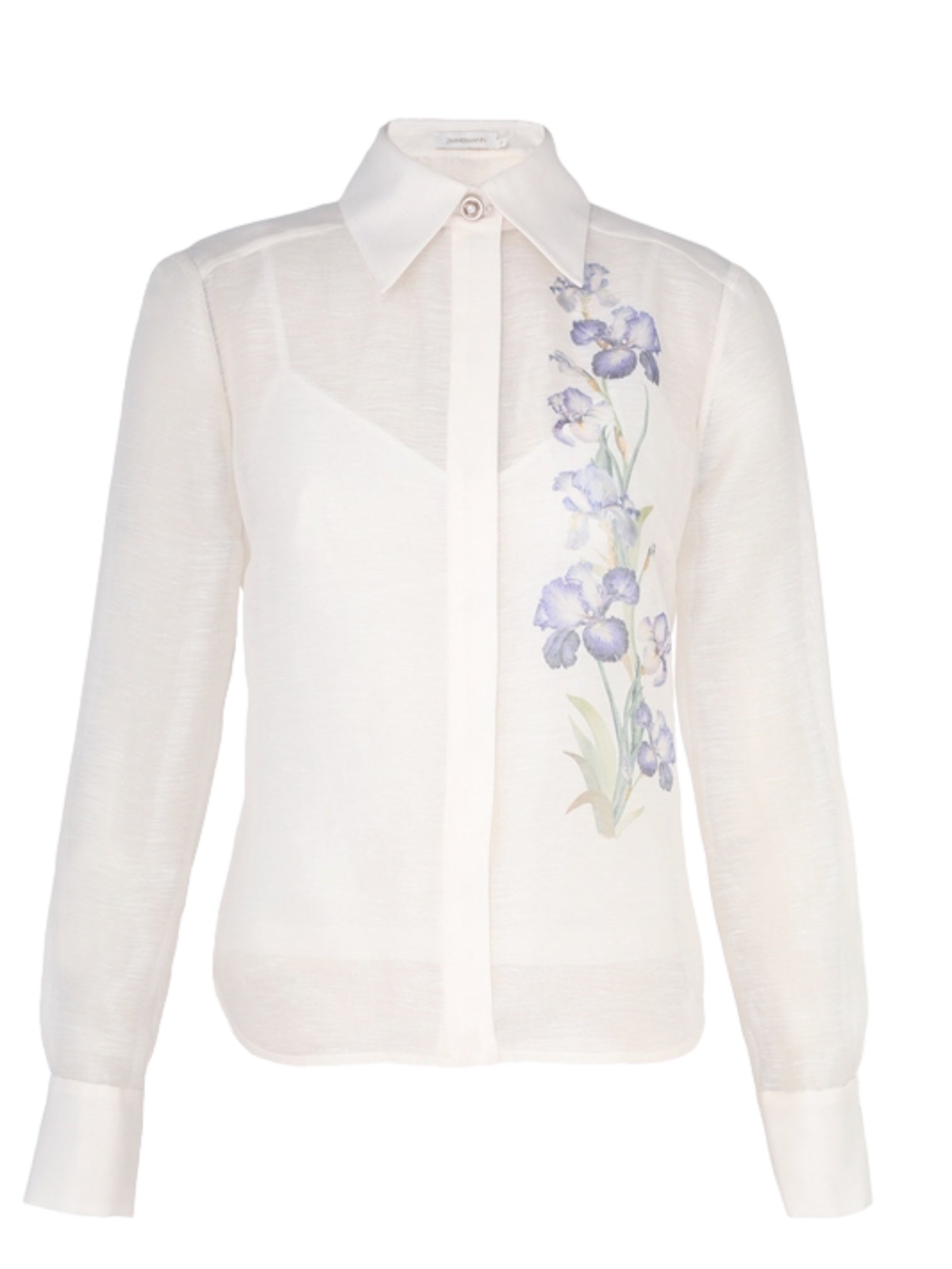 ZIMMERMANN Natura Body Shirt in Blue Iris