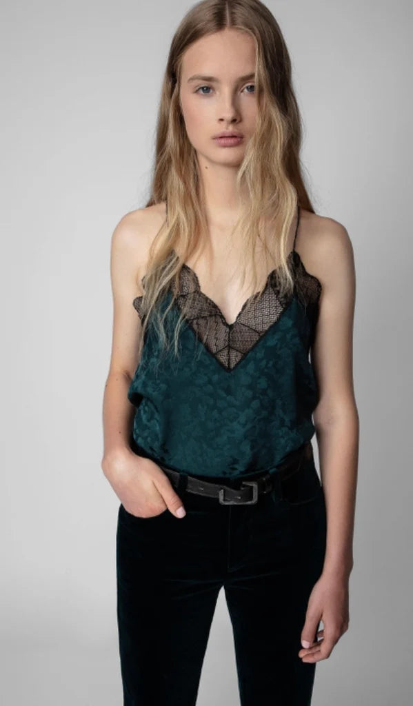 ZADIG & VOLTAIRE Christy Jac Leo Silk Camisole
