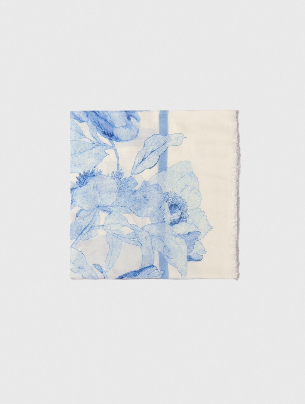 MAJE Watercolour-Effect Shawl 140 x 140