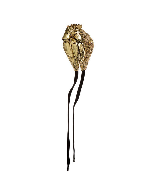 GUCCI Metallic Floral Statement Headband