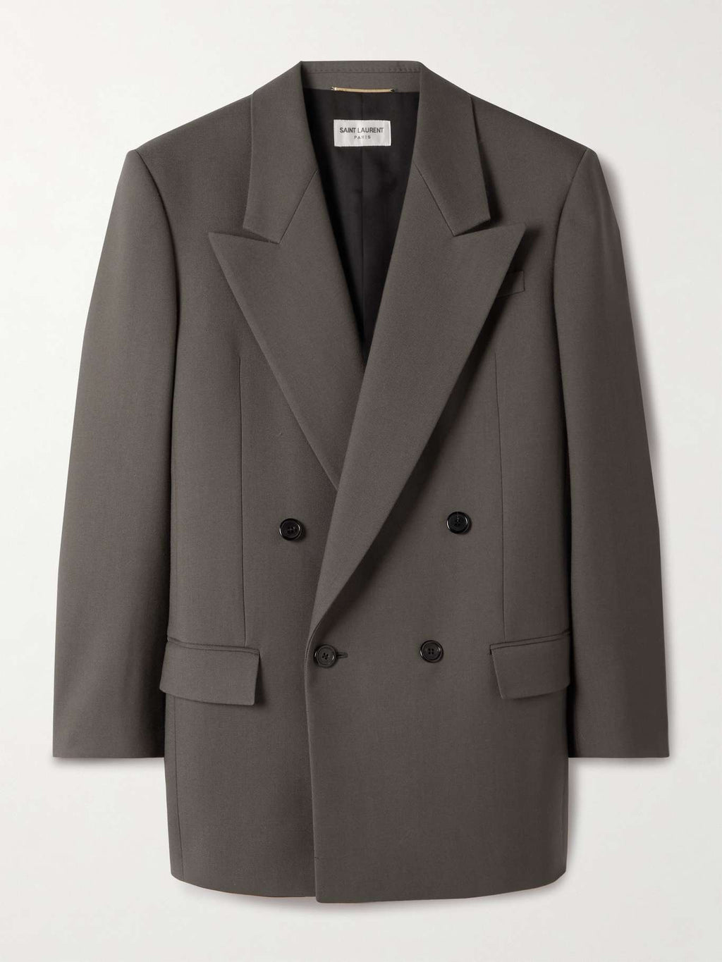 SAINT LAURENT - Double-Breasted Wool-Gabardine Blazer