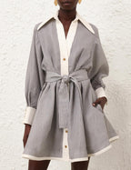 ZIMMERMANN
Hypnotic Tuck Mini Dress – Stripe