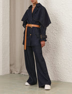 Zimmermann 
Crush Denim Trench Coat
