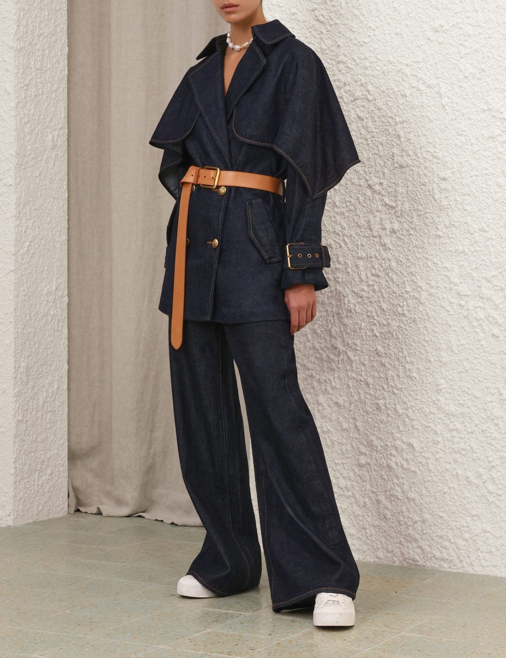 Zimmermann 
Crush Denim Trench Coat