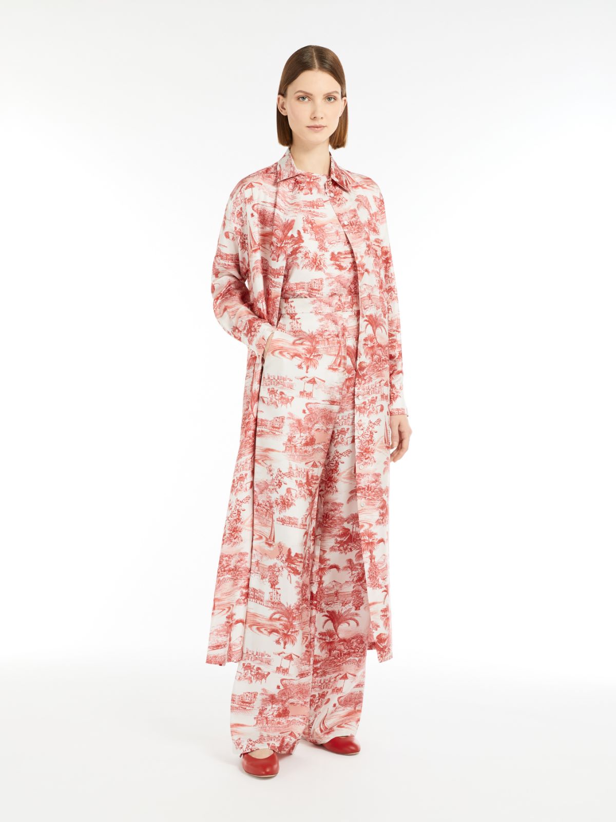MAXMARA STUDIO
Printed silk shirt dress