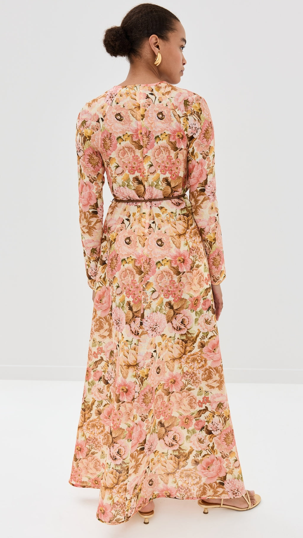 ZIMMERMANN Golden Floral-Print Linen Maxi Dress