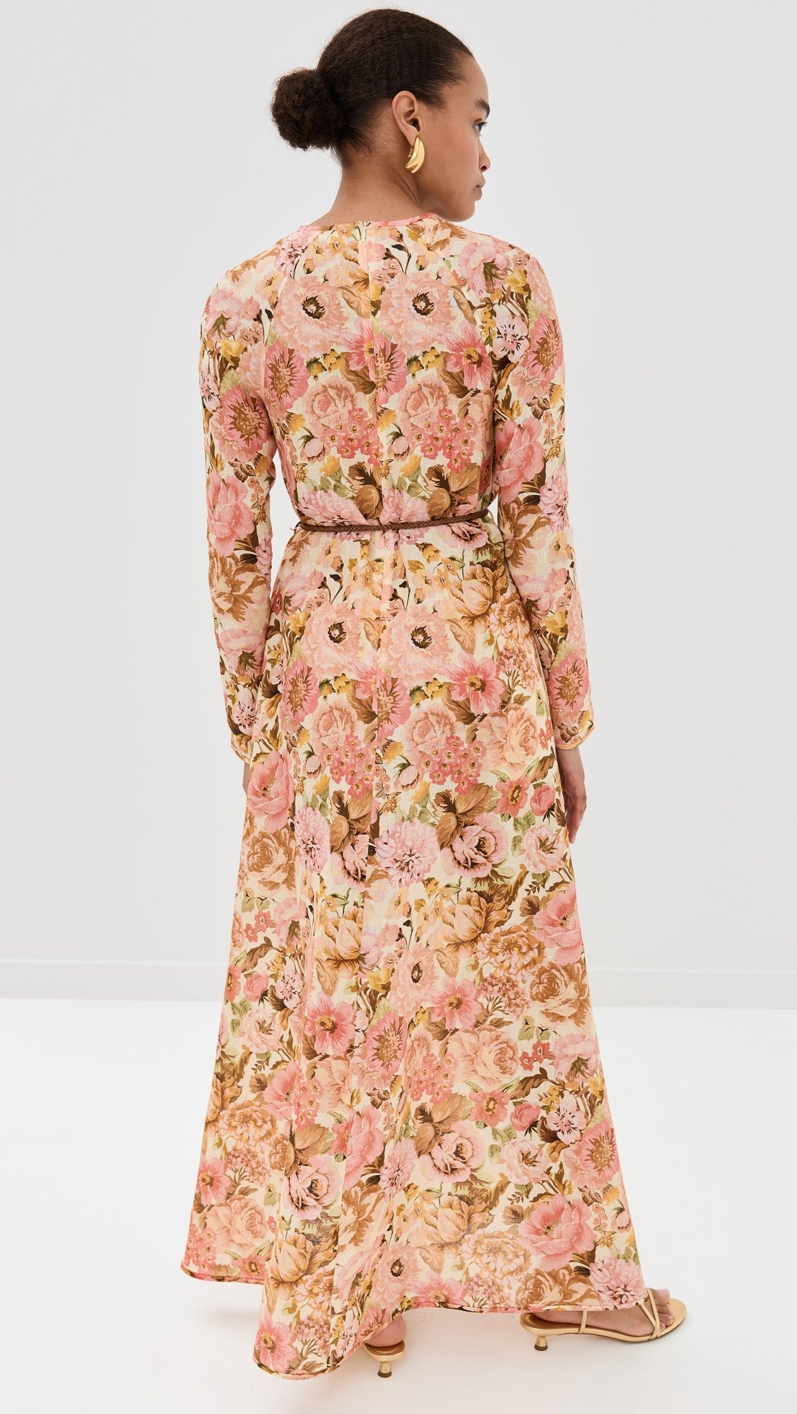 ZIMMERMANN Golden Floral-Print Linen Maxi Dress
