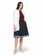 MIU MIU
Women's Knit And Poplin Skirt
Blue/Light Blue