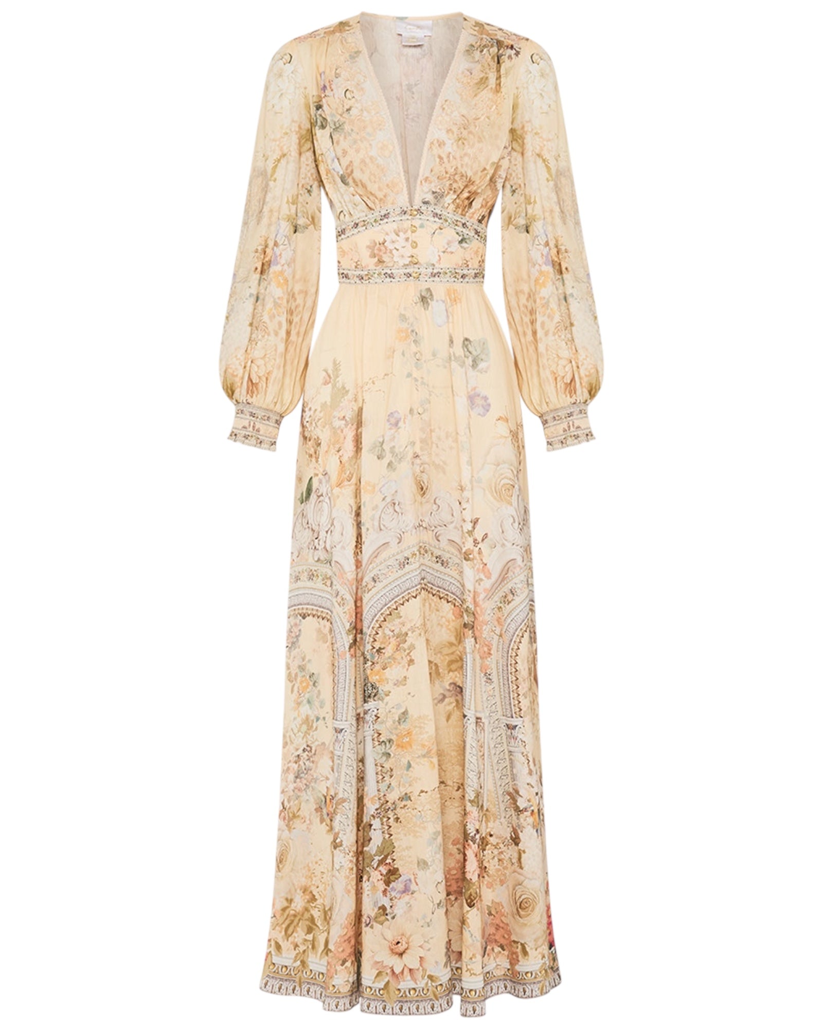 CAMILLA Button Dress With Shaped Waistband – Adorned In Antiquity