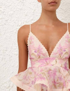 ZIMMERMANN
Dawning Ruffle Mini Dress – Ivory Lily