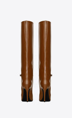 SAINT LAURENT Vendôme Boots in Glazed Leather