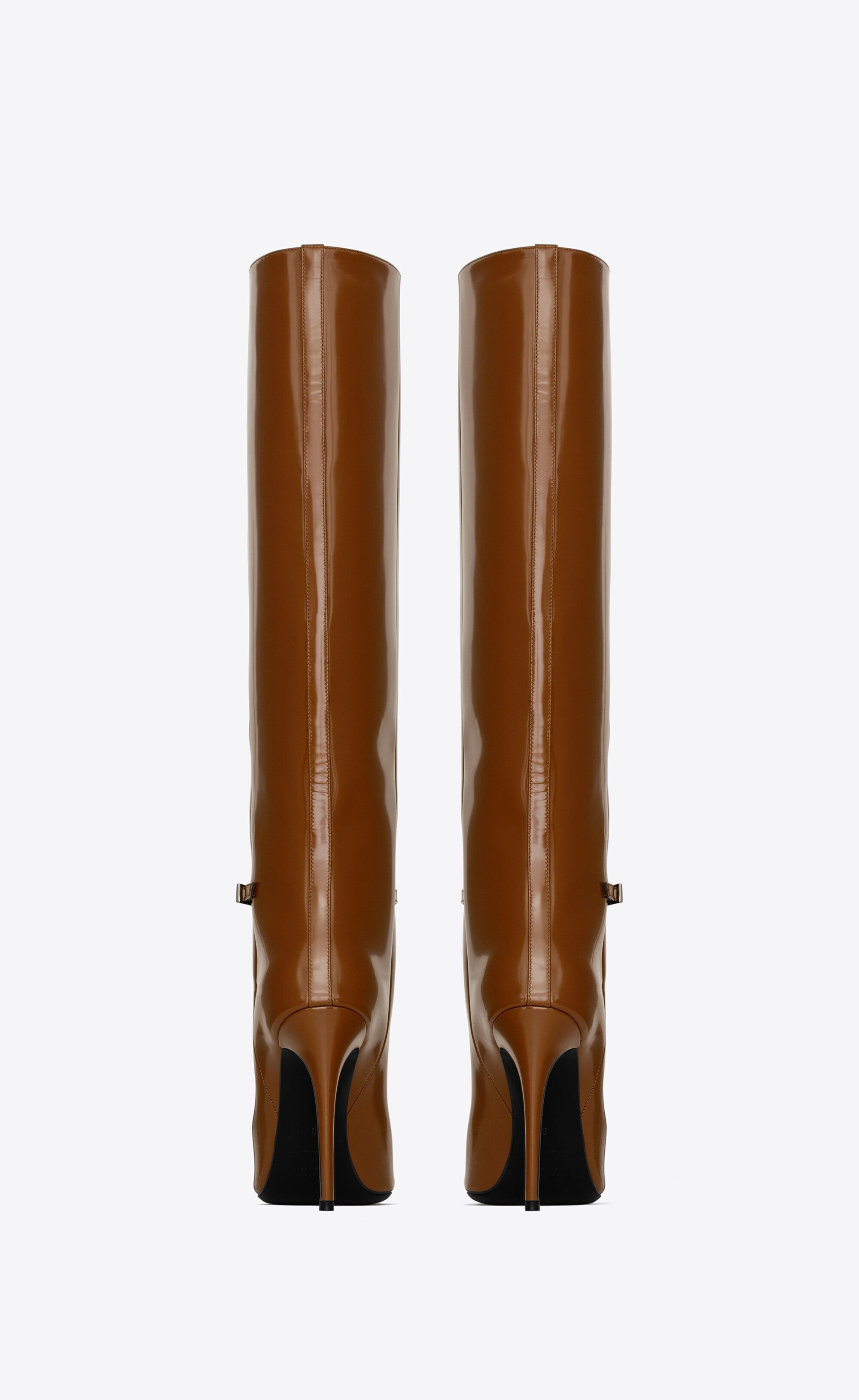 SAINT LAURENT Vendôme Boots in Glazed Leather