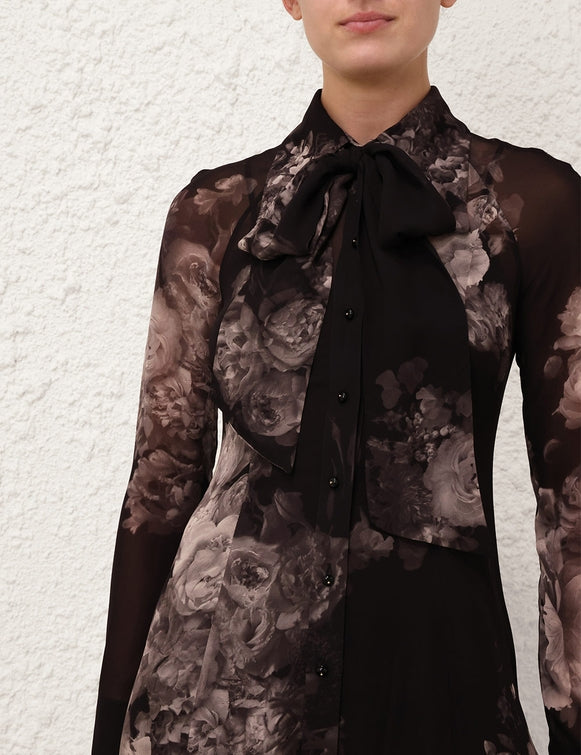 Zimmermann Hypnotic Maxi Shirt Dress — Ghost Floral