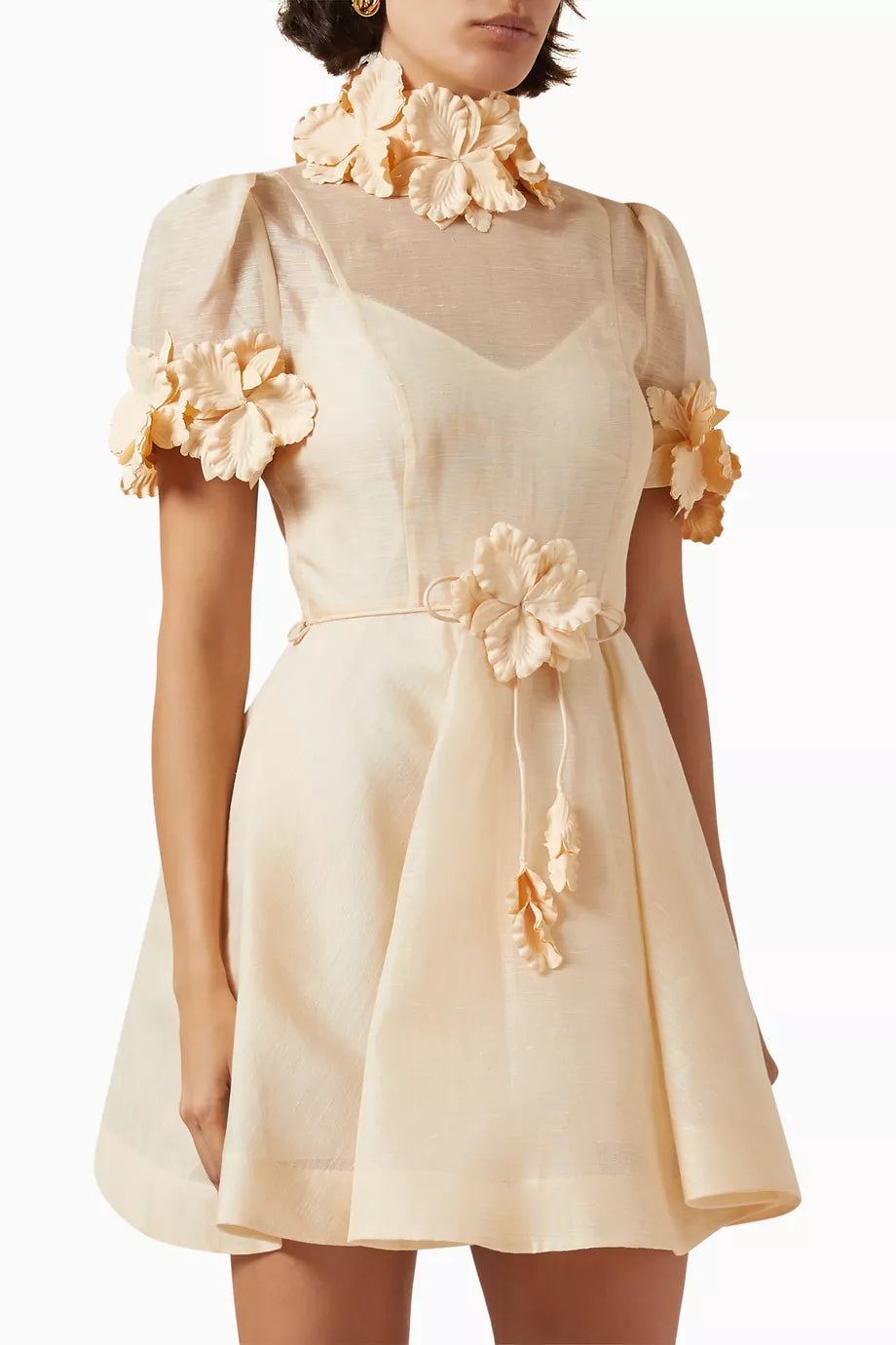 ZIMMERMANN Luminosity Liftoff Linen & Silk-Blend Mini Dress