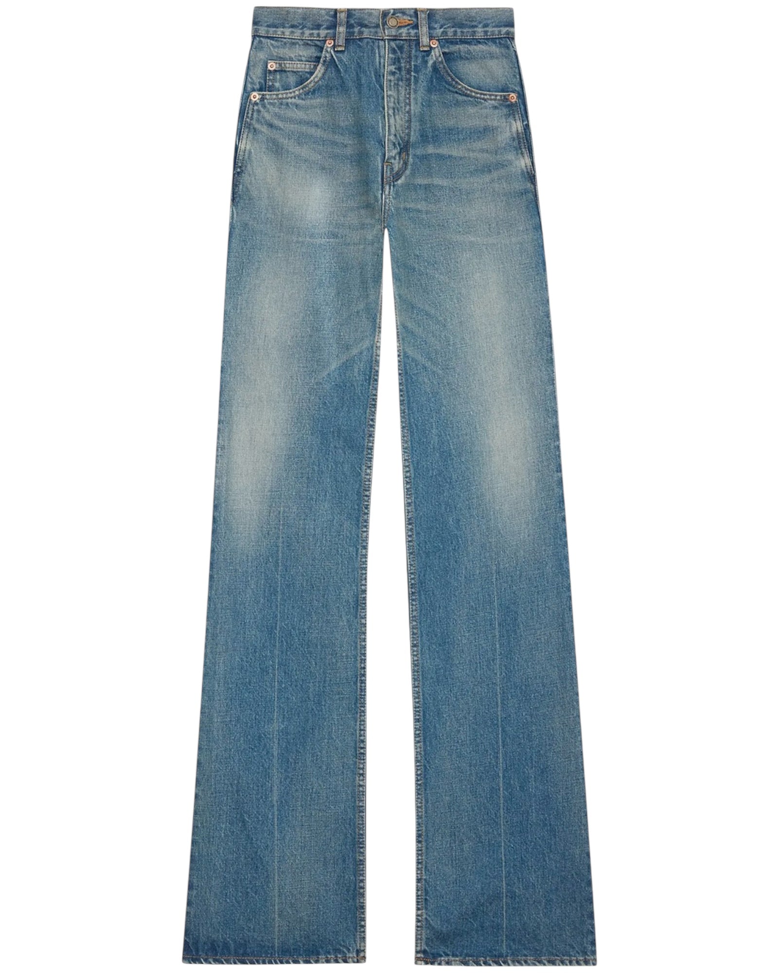 SAINT LAURENT 70'S JEANS IN BLUE VINTAGE DENIM
AUTHENTIC MEDIUM BLUE