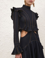 ZIMMERMANN
Hypnotic Denim Midi Dress – Night Sky