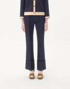 0002 VALENTINO GARAVANI — Crepe Couture Trousers