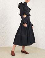 ZIMMERMANN
Hypnotic Denim Midi Dress – Night Sky
