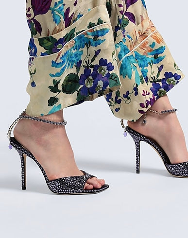 JIMMY CHOO Saeda 100 Embellished Open Toe