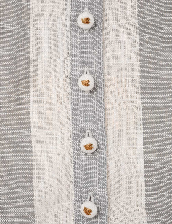 ZIMMERMANN Matchmaker Swing Blouse in Blue/Cream Stripe