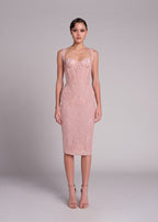 POEM PINK DRESS WITH LACE