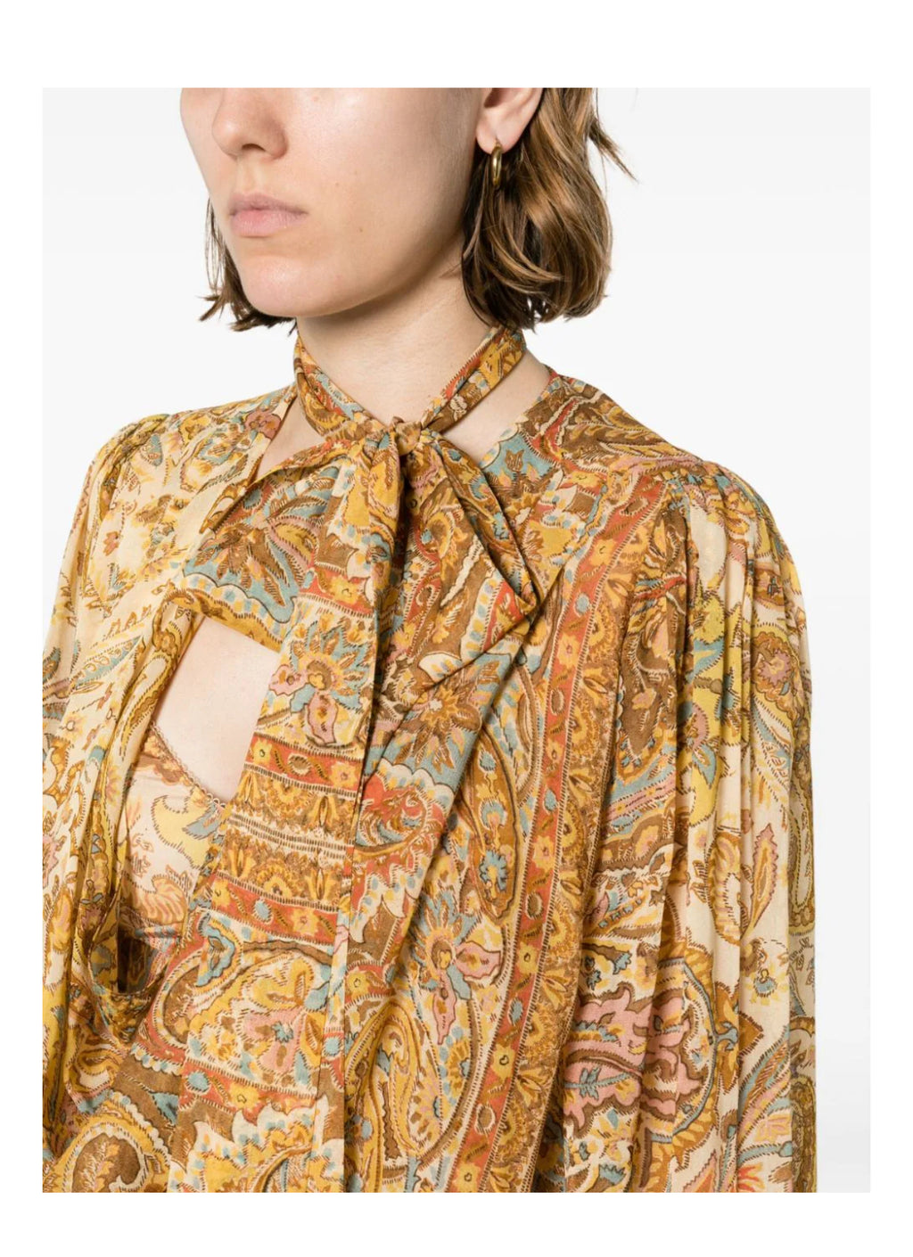 ZIMMERMANN Sensory paisley-print billow-sleeve blouse
