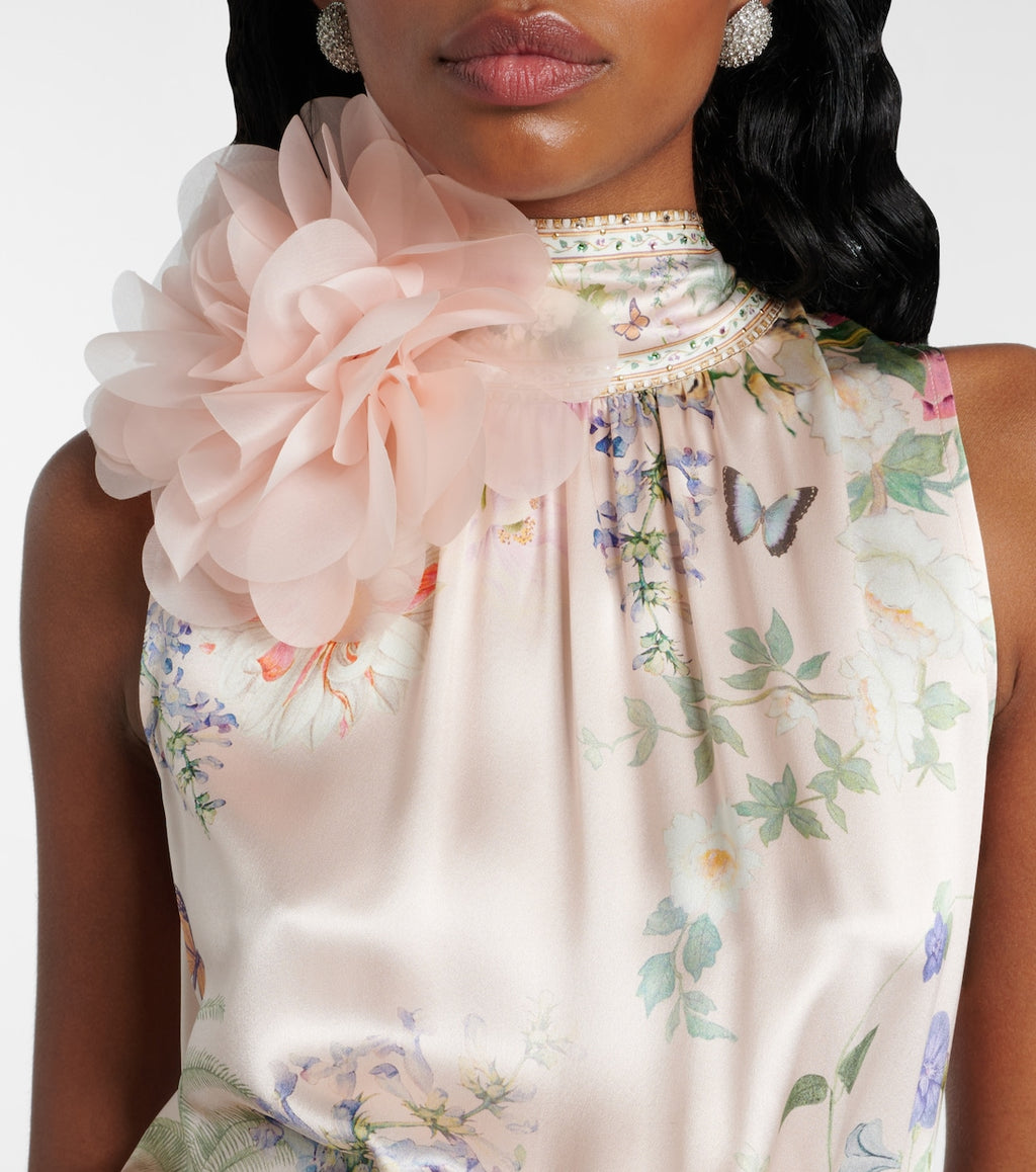 CAMILLA Necktie Dress With Elasticated Waist