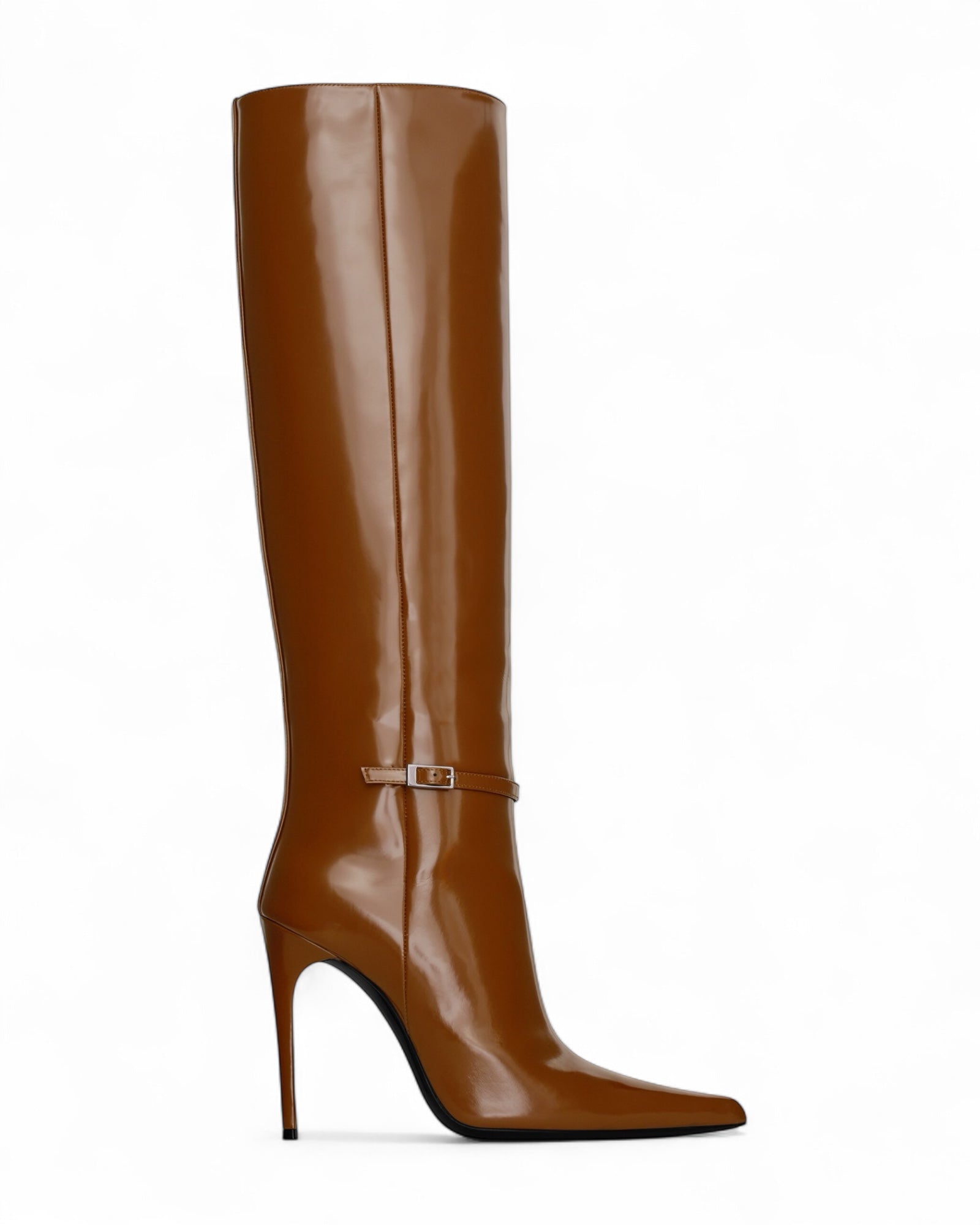 SAINT LAURENT Vendôme Boots in Glazed Leather