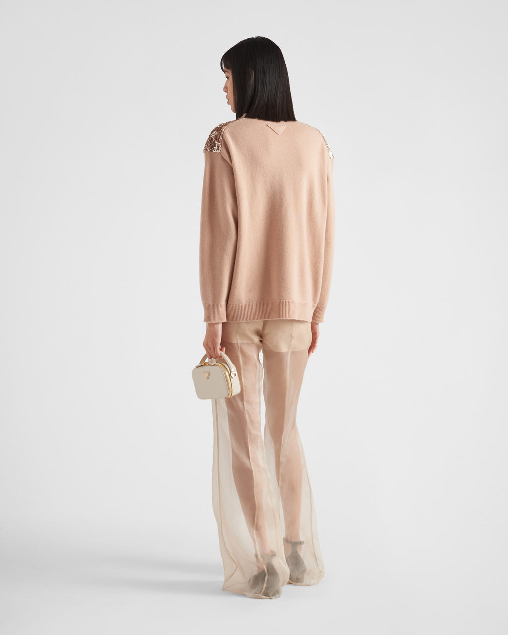 PRADA Cashmere and wool cardigan with sequins