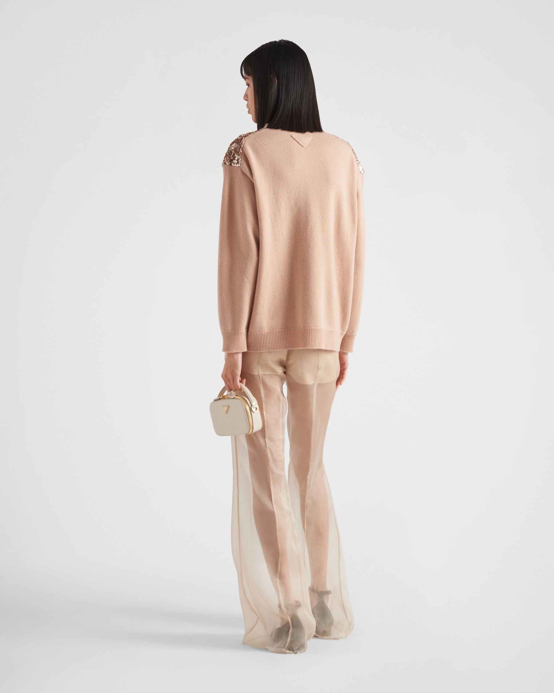 PRADA Cashmere and wool cardigan with sequins