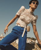 ZIMMERMANN High Tide cropped embroidered tulle top