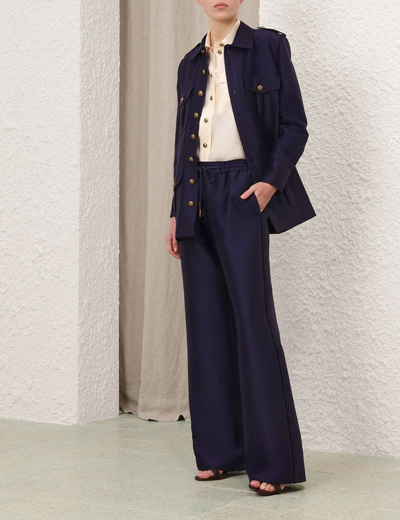 Zimmermann Hypnotic Utility Track Pant — Ink