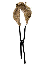 GUCCI Metallic Floral Statement Headband