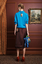 ALÉMAIS CLAUDIA AZURE KNIT POLO
